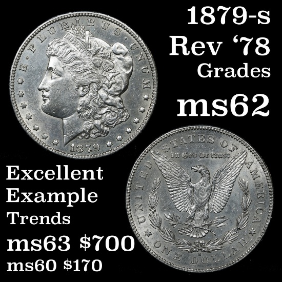 1879-s Rev '78 Morgan Dollar $1 Grades Select Unc
