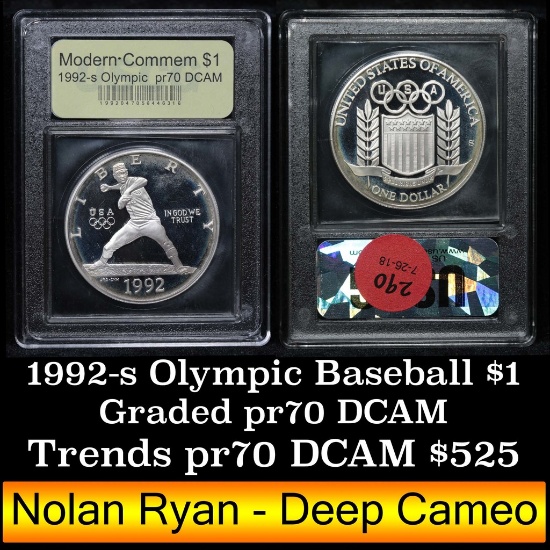 1992-s Olympic Modern Commem Dollar $1 Grades GEM++ Proof Deep Cameo