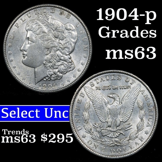 1904-p Morgan Dollar $1 Grades Select Unc