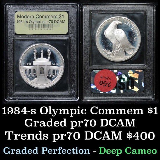 1984-s Olympics Modern Commem Dollar $1 Grades GEM++ Proof Deep Cameo by USCG
