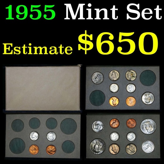 ***Auction Highlight*** 1955 Double Mint Set and includes 20 coins   Grades (fc)