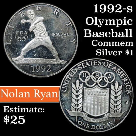 1992-p Olympics Modern Commemorative Silver Dollar $1