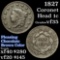 1827 Coronet Head Large Cent 1c Grades vf++