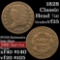 1828 Classic Head half cent 1/2c Grades vf+