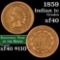1859 Indian Cent 1c Grades xf
