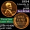 Proof 1954 Lincoln Cent 1c Grades GEM++ Proof