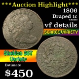 ***Auction Highlight*** 1805 S-267 Draped Bust Large Cent 1c Grades vf details (fc)