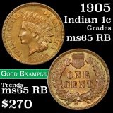 1905 Indian Cent 1c Grades GEM Unc RB