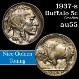 1937-s Buffalo Nickel 5c Grades Choice AU
