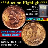 ***Auction Highlight*** 1904 Indian Cent 1c Graded GEM Unc RD by USCG (fc)