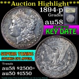 ***Auction Highlight*** 1894-p Morgan Dollar $1 Graded Choice AU/BU Slider by USCG (fc)