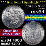 ***Auction Highlight*** 1878-p 8tf Morgan Dollar $1 Grades Choice Unc (fc)