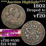 ***Auction Highlight*** 1802 Draped Bust Large Cent 1c Grades vf, very fine (fc)