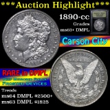 ***Auction Highlight*** 1890-cc Morgan Dollar $1 Graded Select Unc+ DMPL by USCG (fc)