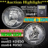 ***Auction Highlight*** 1893 Isabella Isabella Quarter 25c Graded Choice+ Unc by USCG (fc)