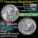 ***Auction Highlight*** 1925-p Standing Liberty Quarter 25c Graded GEM+ FH by USCG (fc)