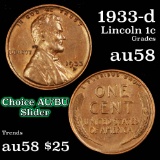 1933-d Lincoln Cent 1c Grades Choice AU/BU Slider