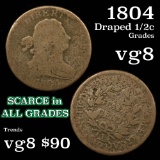 1804 Draped Bust Half Cent 1/2c Grades vg, very good