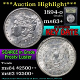 ***Auction Highlight*** 1894-o Morgan Dollar $1 Graded Select+ Unc by USCG (fc)