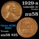 1929-s Lincoln Cent 1c Grades Choice AU/BU Slider