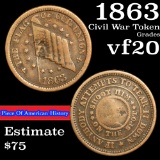 1863 Shoot him on the Spot Civil War Token  1c Grades vf, very fine