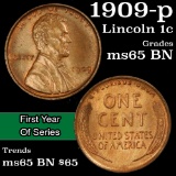 1909-p Lincoln Cent 1c Grades GEM Unc BN