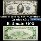 1934 $10 Silver Certificate Grades xf+