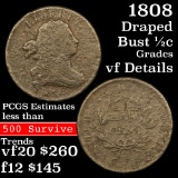 1808 Draped Bust Half Cent 1/2c Grades vf details
