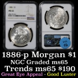 NGC 1886-p Morgan Dollar $1 Graded ms65 by NGC