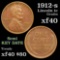 1912-s Lincoln Cent 1c Grades xf