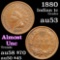 1880 Indian Cent 1c Grades Select AU