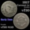 1817 Coronet Head Large Cent 1c Grades vf, very fine