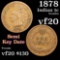 1878 Indian Cent 1c Grades vf, very fine