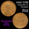 1909 vdb Lincoln Cent 1c Grades f, fine