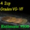 4 assorted 2c pieces 2 Cent Piece 2c Grades vg-vf