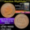 1872 Indian Cent 1c Graded xf details By USCG (fc)