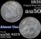 1831 Capped Bust Half Dollar 50c Grades AU, Almost Unc (fc)