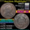 ***Auction Highlight*** 1803 Draped Bust Large Cent 1c Graded Select AU by USCG (fc)