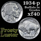 1934-p Buffalo Nickel 5c Grades xf