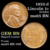 1932-d Lincoln Cent 1c Grades GEM Unc BN