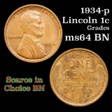 1934-p Lincoln Cent 1c Grades Choice Unc BN
