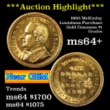***Auction Highlight*** 1903 McKinley Louisiana Purchase Gold Commem $1 Grades Choice+ Unc (fc)