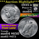 ***Auction Highlight*** 1935-s Peace Dollar $1 Graded Choice Unc by USCG (fc)