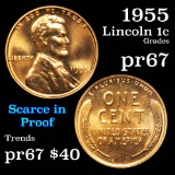 1955 Lincoln Cent 1c Grades Gem++ proof RD