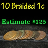 10 pieces assorted large cents 1c