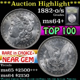 ***Auction Highlight*** 1882-o/s Top 100  Morgan Dollar $1 Graded Choice+ Unc by USCG (fc)