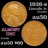 1926-s Lincoln Cent 1c Grades AU, Almost Unc