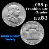 1955-p Franklin Half Dollar 50c Grades Select AU
