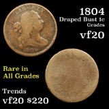 1804 Draped Bust Half Cent 1/2c Grades vf, very fine (fc)