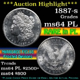 ***Auction Highlight*** 1887-s Morgan Dollar $1 Grades Choice Unc PL (fc)